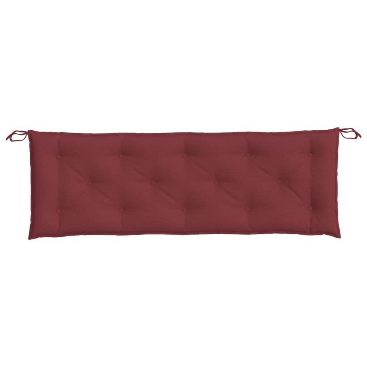 VIDAXL Coussin de banc de jardin rouge bordeaux melange tissu