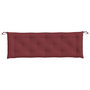 Voir la diapositive 4 : VIDAXL Coussin de banc de jardin rouge bordeaux melange tissu