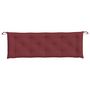 Voir la diapositive 4 : VIDAXL Coussin de banc de jardin rouge bordeaux melange tissu