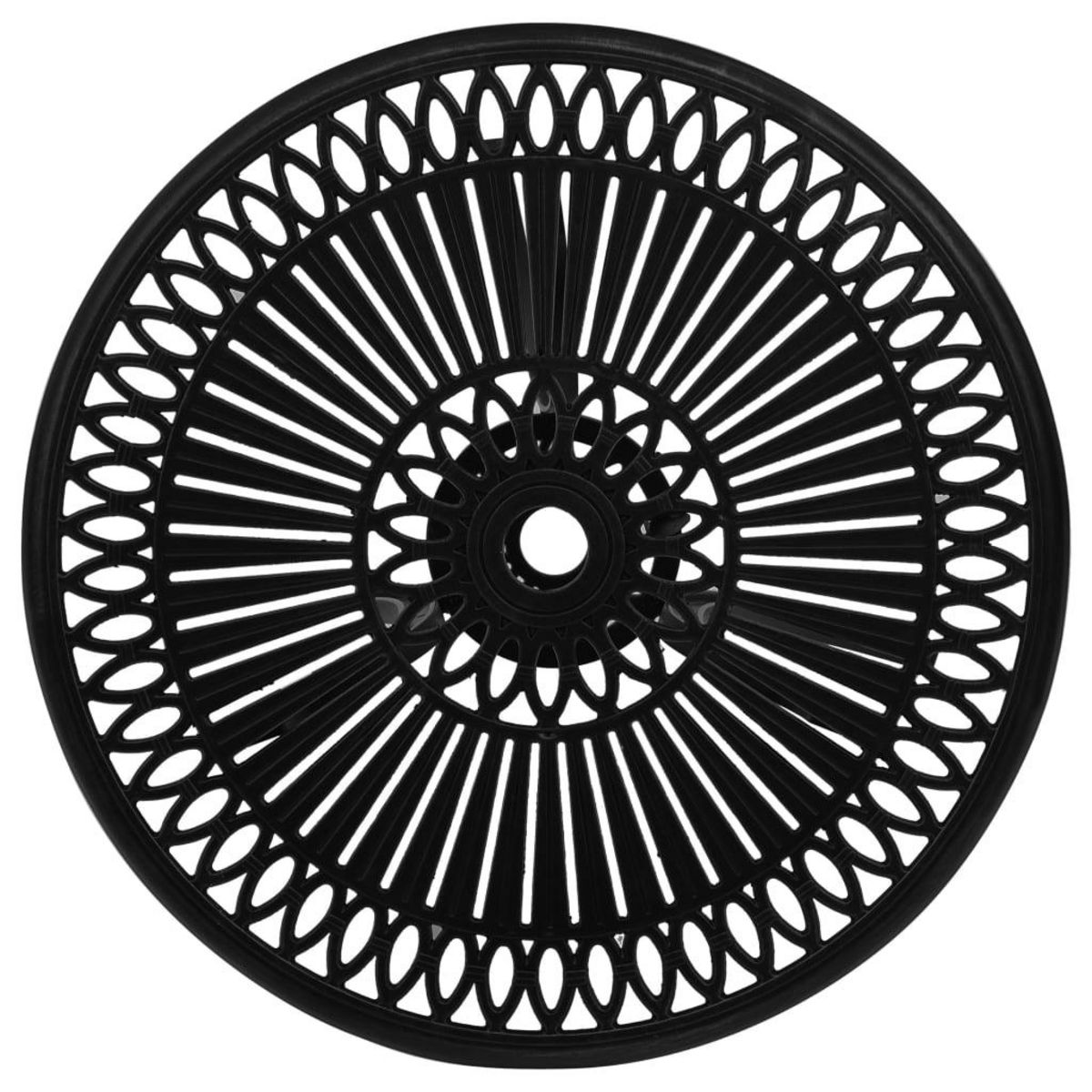 VIDAXL Table de jardin Noir 62x62x65 cm Aluminium coule