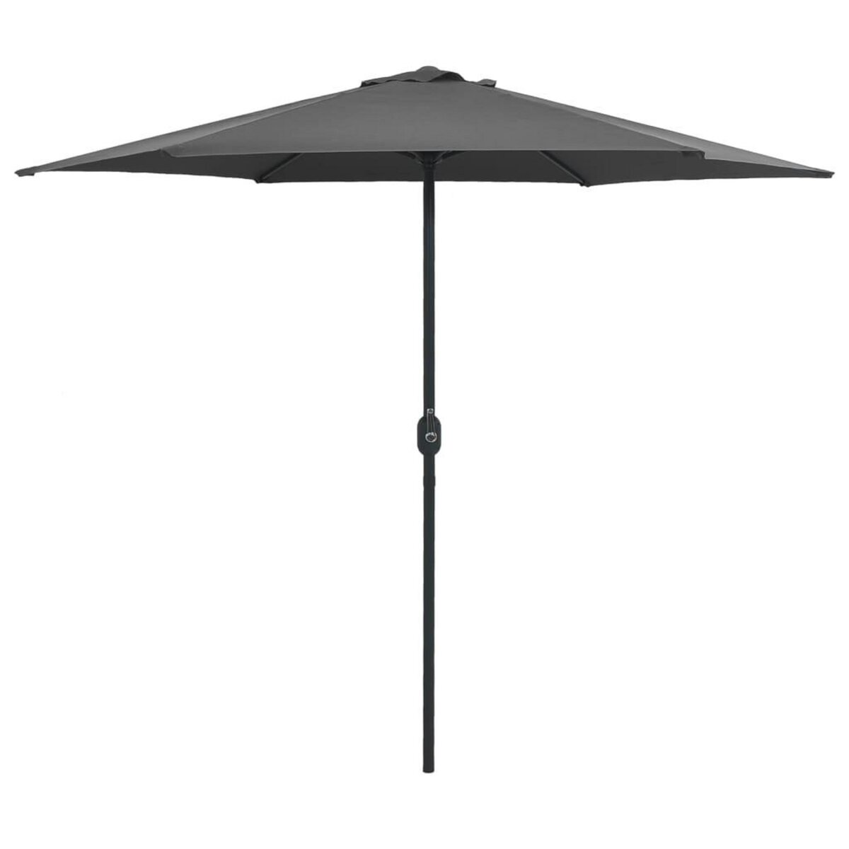 VIDAXL Parasol de jardin et mat en aluminium 270x246 cm Anthracite