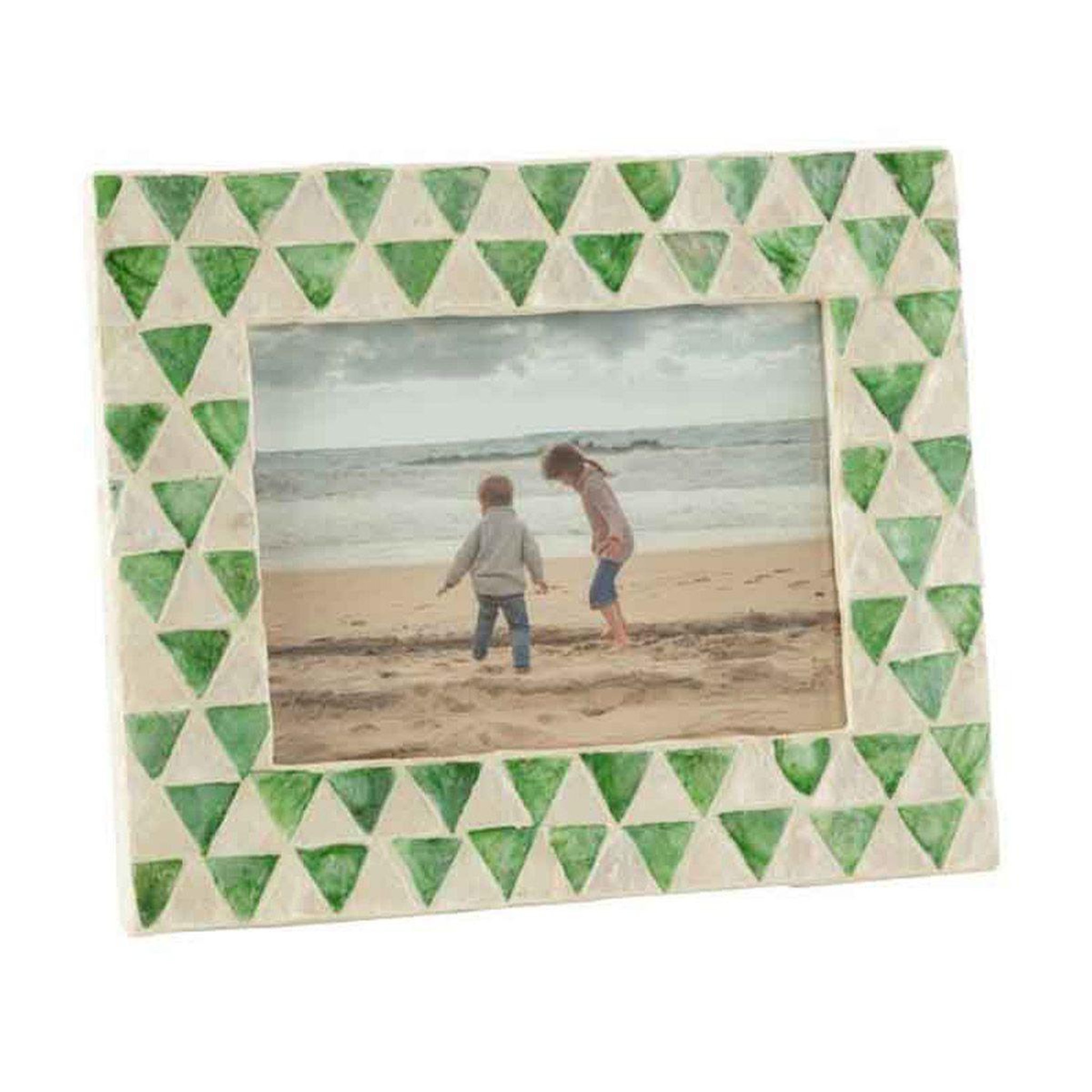 J-LINE Cadre Photo en Bois Déco  Nuye  12x17cm Vert