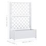 Voir la diapositive 6 : VIDAXL Jardiniere avec treillis 100x43x142 cm PP Blanc