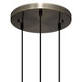 Voir la diapositive 4 : ATMOSPHERA Lampe Suspension 3 Têtes  Midnight Garden  93cm Or