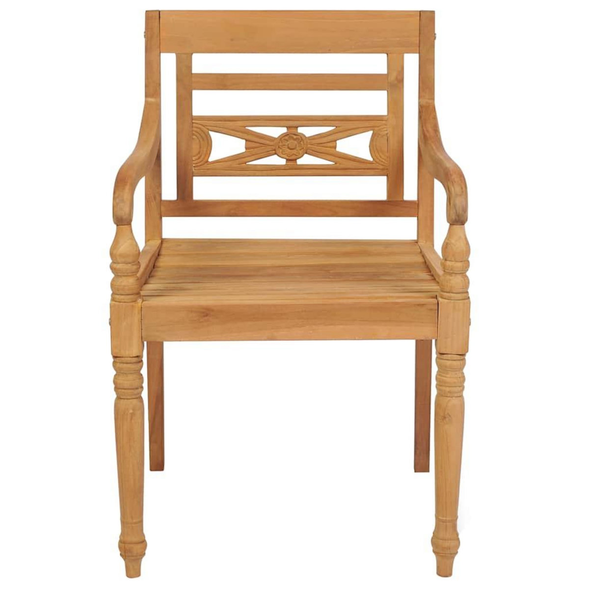 VIDAXL Chaises Batavia lot de 2 avec coussins anthracite Bois de teck