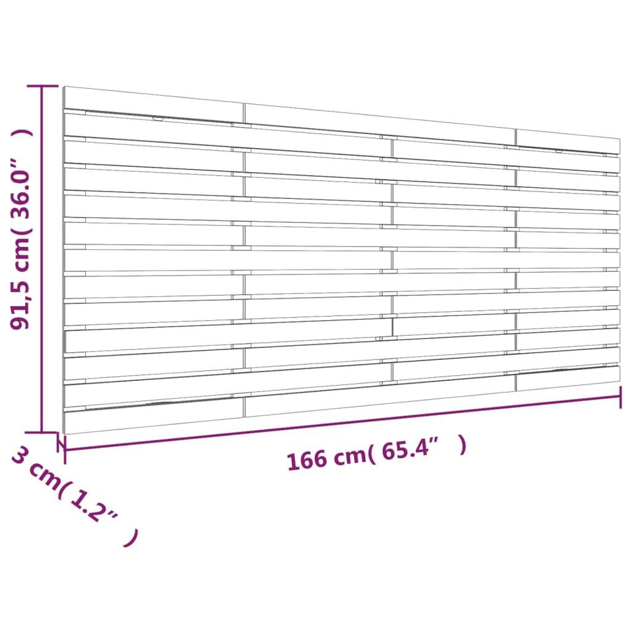 Voir la diapositive 6 : VIDAXL Tete de lit murale Blanc 166x3x91,5 cm Bois massif de pin