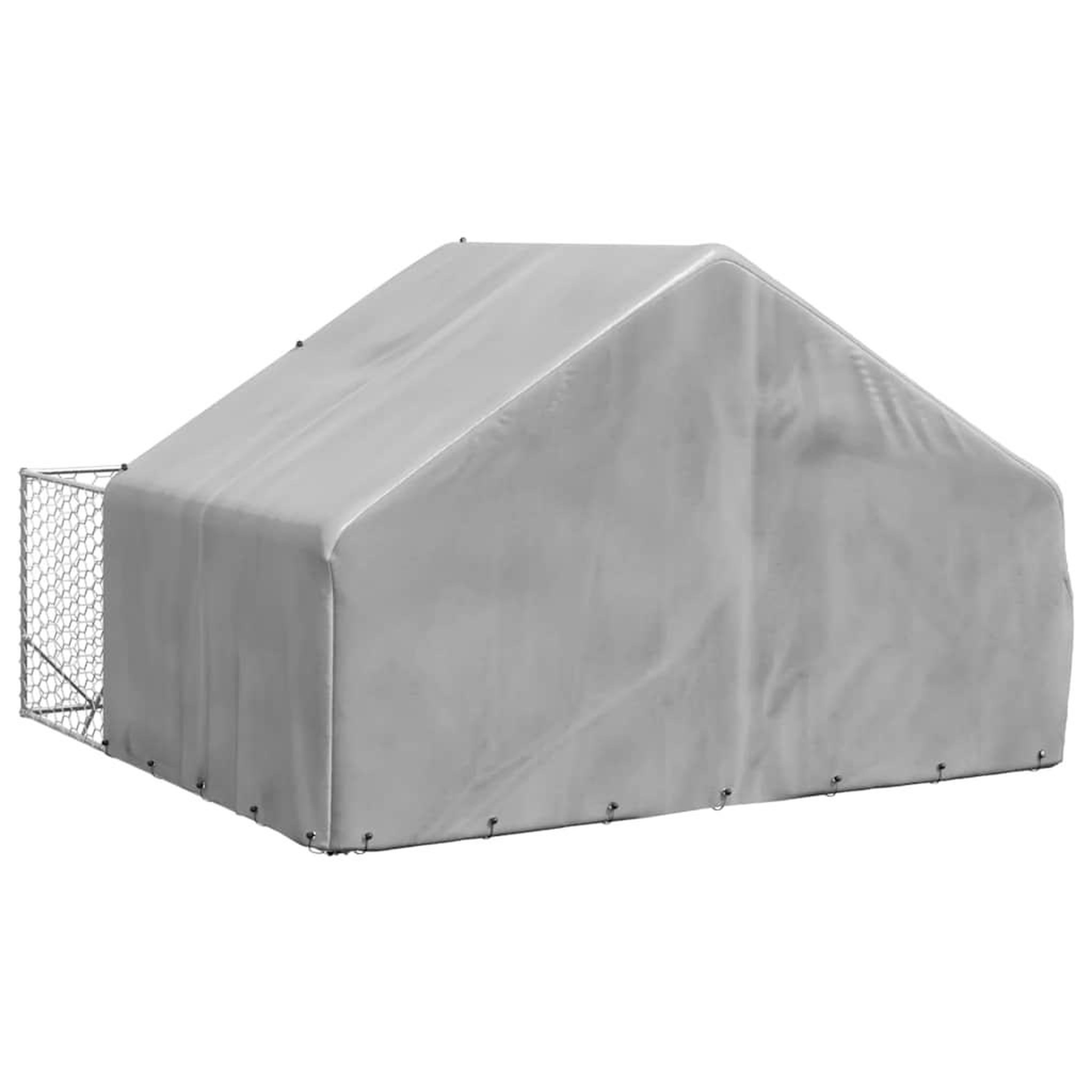 Voir la diapositive 5 : VIDAXL Niche d'exterieur pour chien enclos 3x3x1,9 m acier galvanise