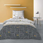 Les Ateliers du Linge Parure housse de couette niagara. Coloris disponibles : Gris