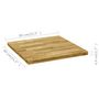 Voir la diapositive 6 : VIDAXL Dessus de table Bois de chene massif Carre 44 mm 80x80 cm