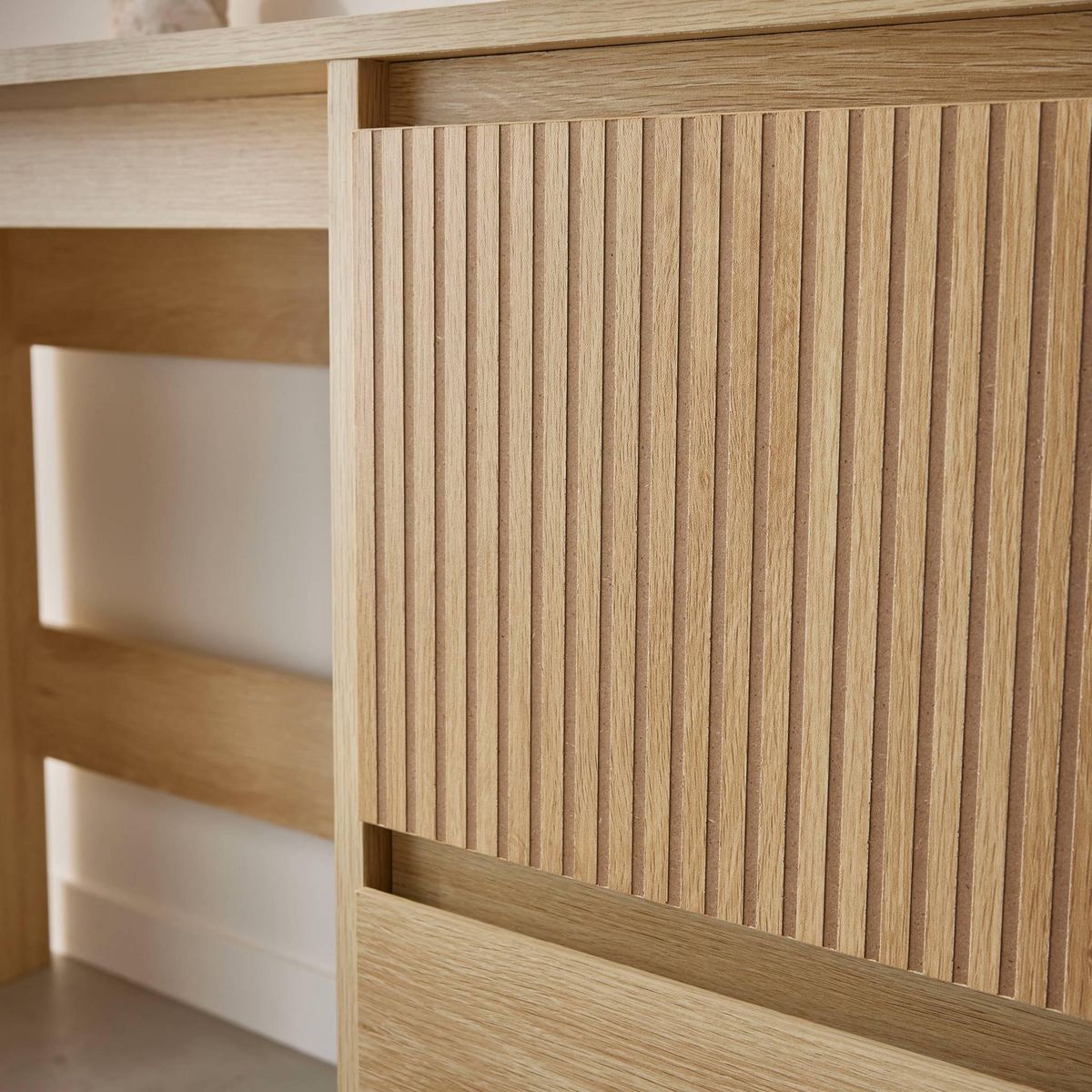 SWEEEK Bureau avec 2 tiroirs LINEAR L 120 x P 48 x H 75cm