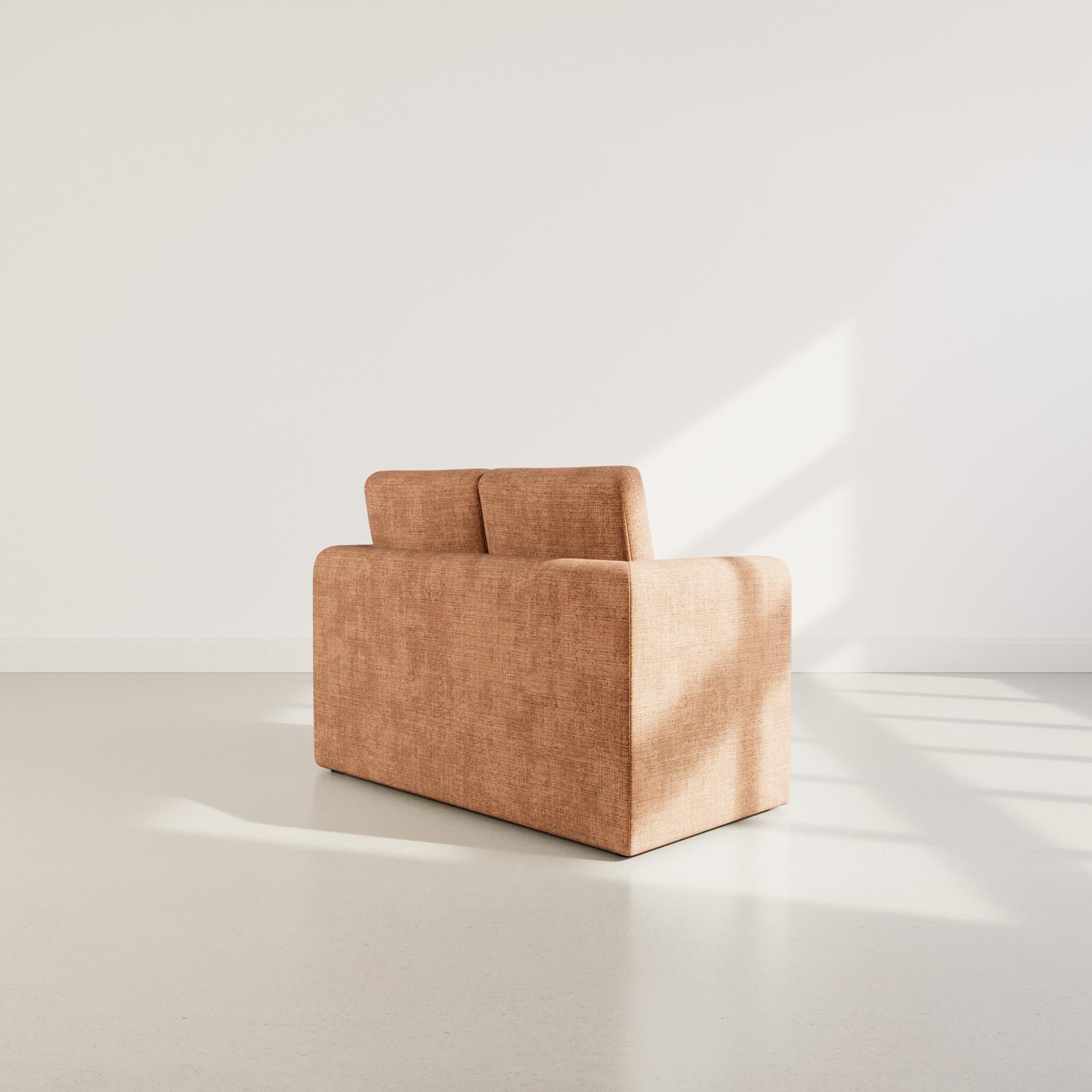 Voir la diapositive 5 : BEST MOBILIER Marilia - canapé 2 places convertible déplimousse en velours texturé