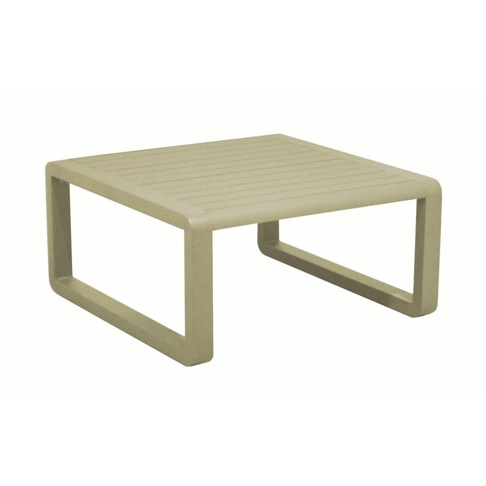Proloisirs Table basse de jardin Tonio sauge - Aluminium - 80 x 80 cm - Plateau à latte