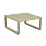 Proloisirs Table basse de jardin Tonio sauge - Aluminium - 80 x 80 cm - Plateau à latte