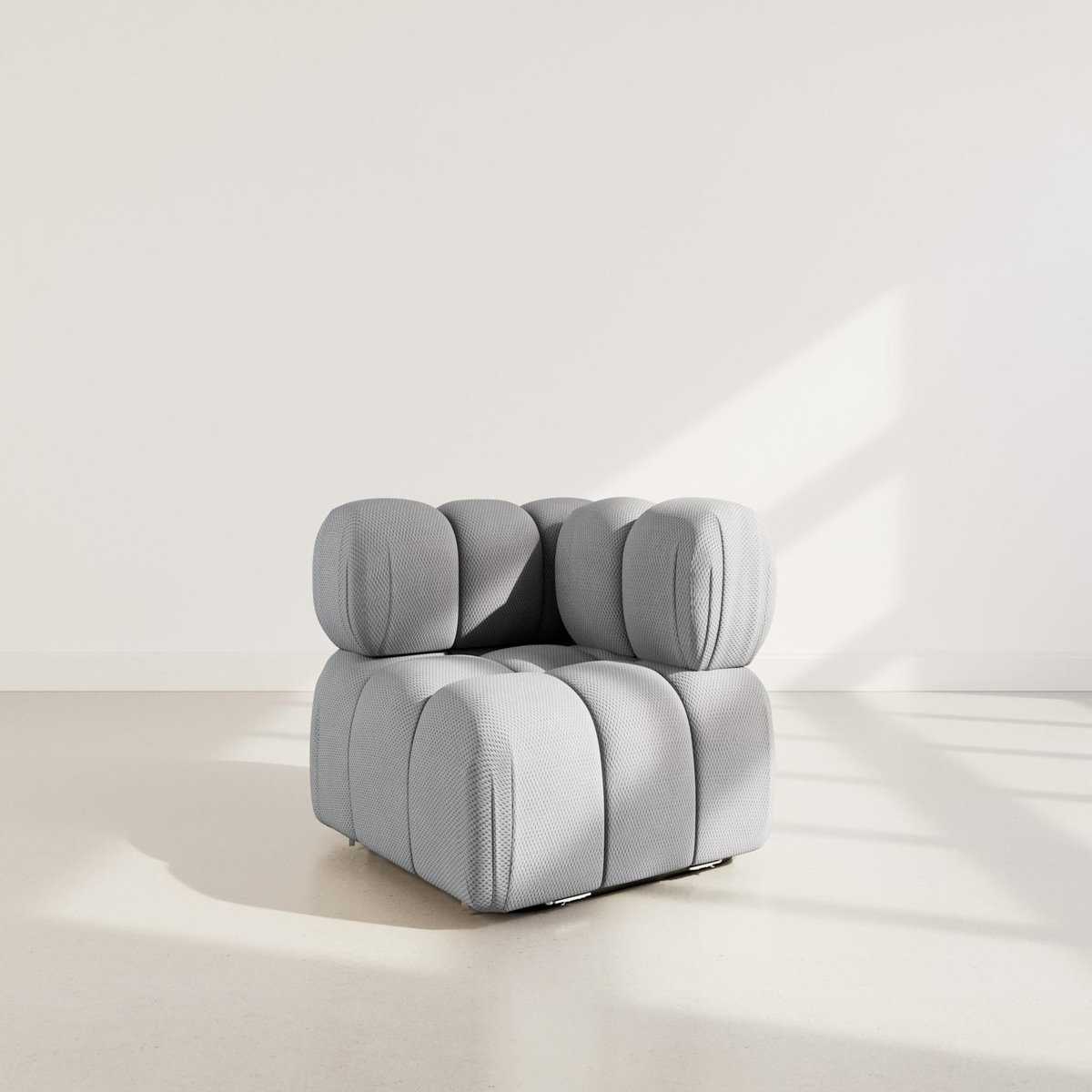 LISA DESIGN Ruby - module d'assise d'angle droit en velours texturé