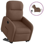 VIDAXL Fauteuil inclinable electrique marron tissu