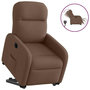 Voir la diapositive 1 : VIDAXL Fauteuil inclinable electrique marron tissu