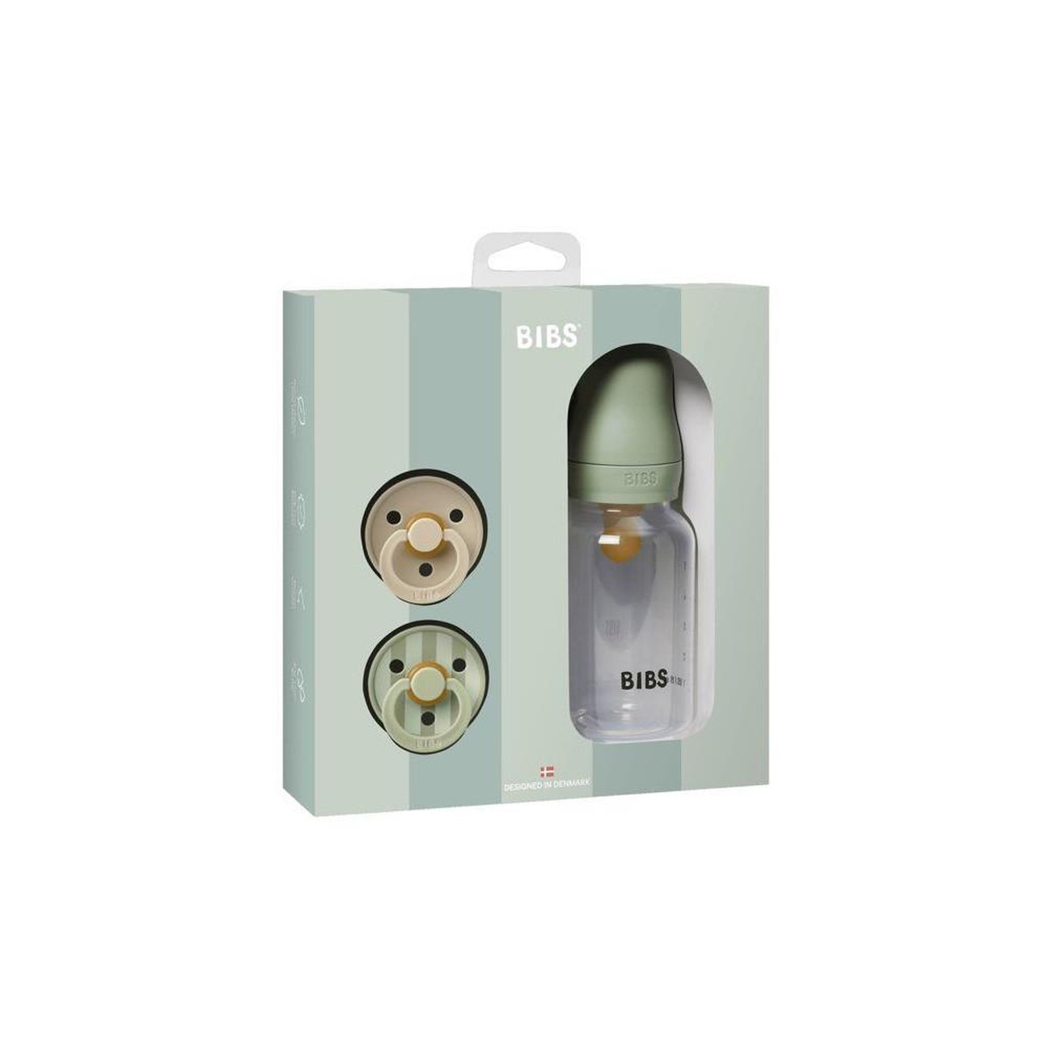 Voir la diapositive 2 : BIBS Coffret naissance bébé Sage 150 ml + 2 tétines sans BPA, 0+