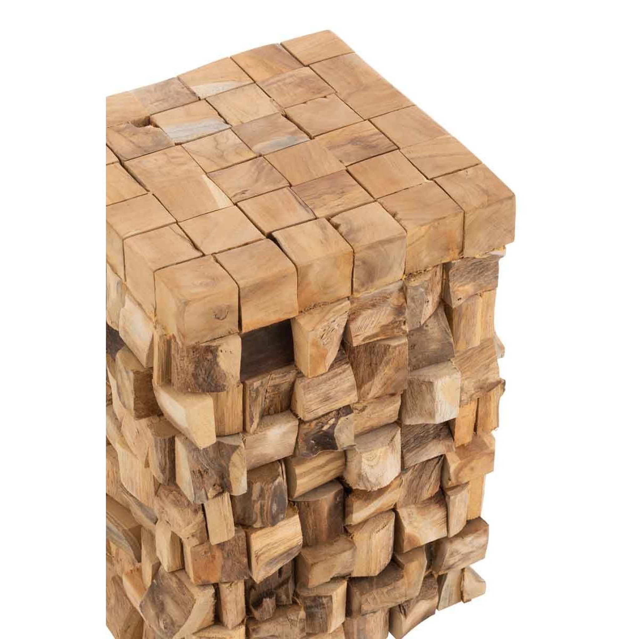 Voir la diapositive 4 : J-LINE Table d'appoint en teck  mivida  45cm naturel