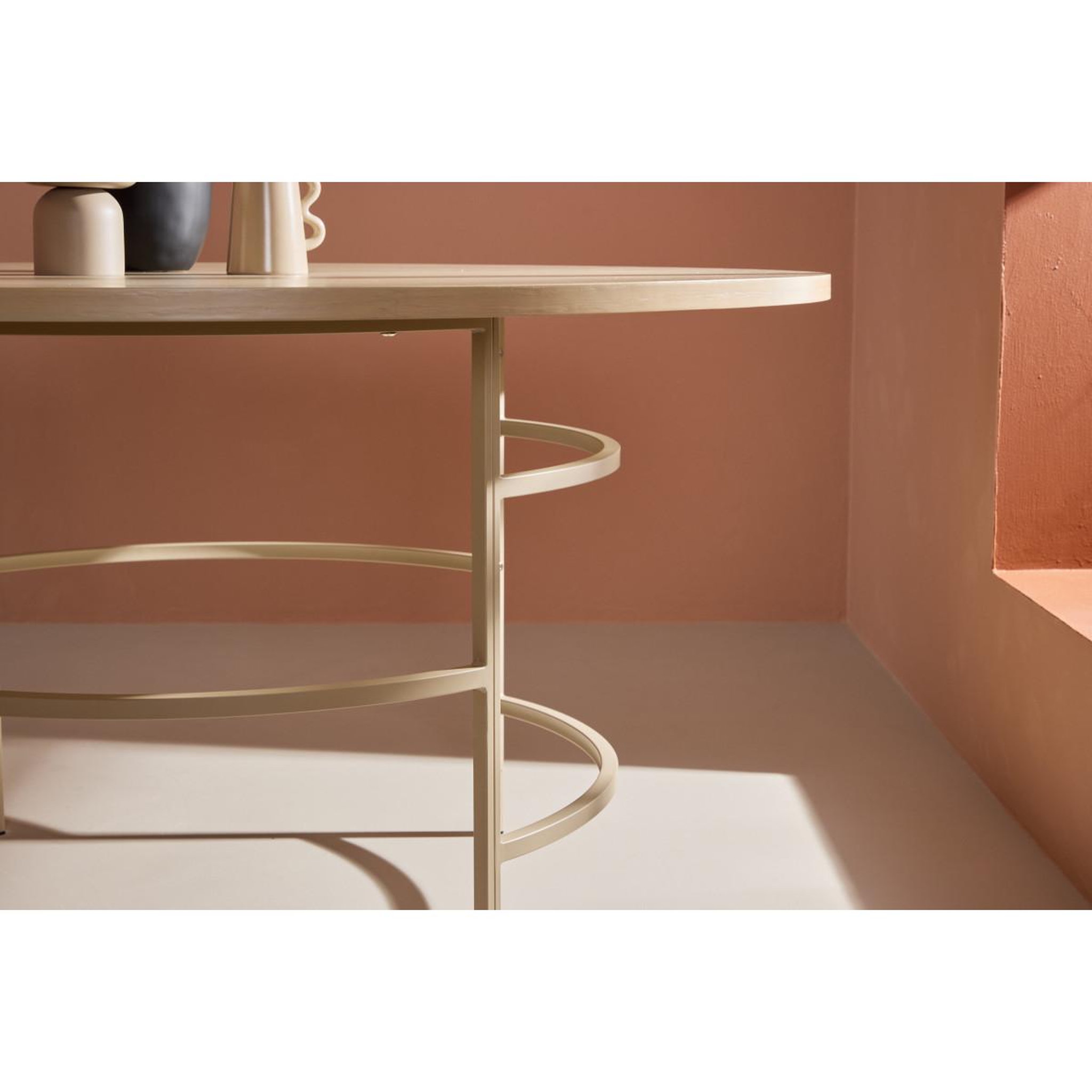 Voir la diapositive 4 : Paris Prix Table à manger ronde  copenhagen  140cm beige