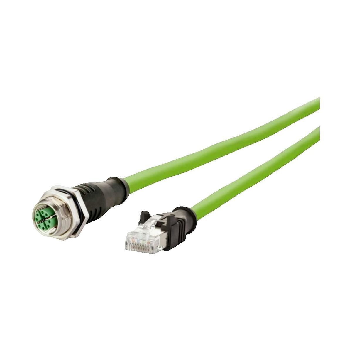 Metz Câble Ethernet Industriel Metz M12-RJ45 vert