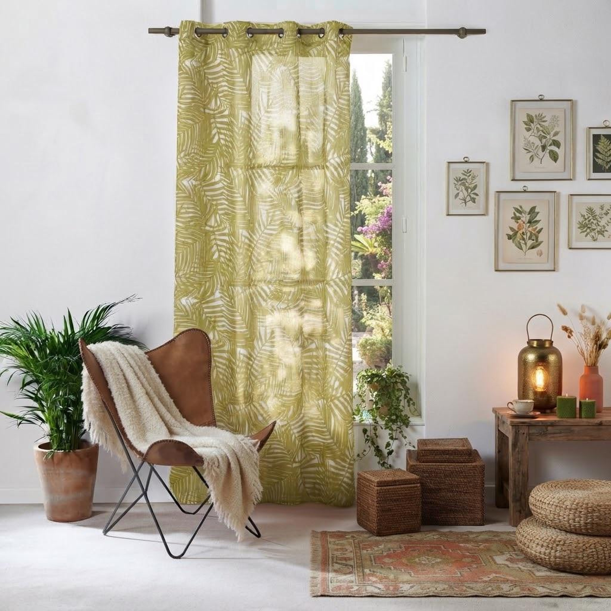 Voir la diapositive 5 : Eden Voilage a oeillets eucalys design et moderne