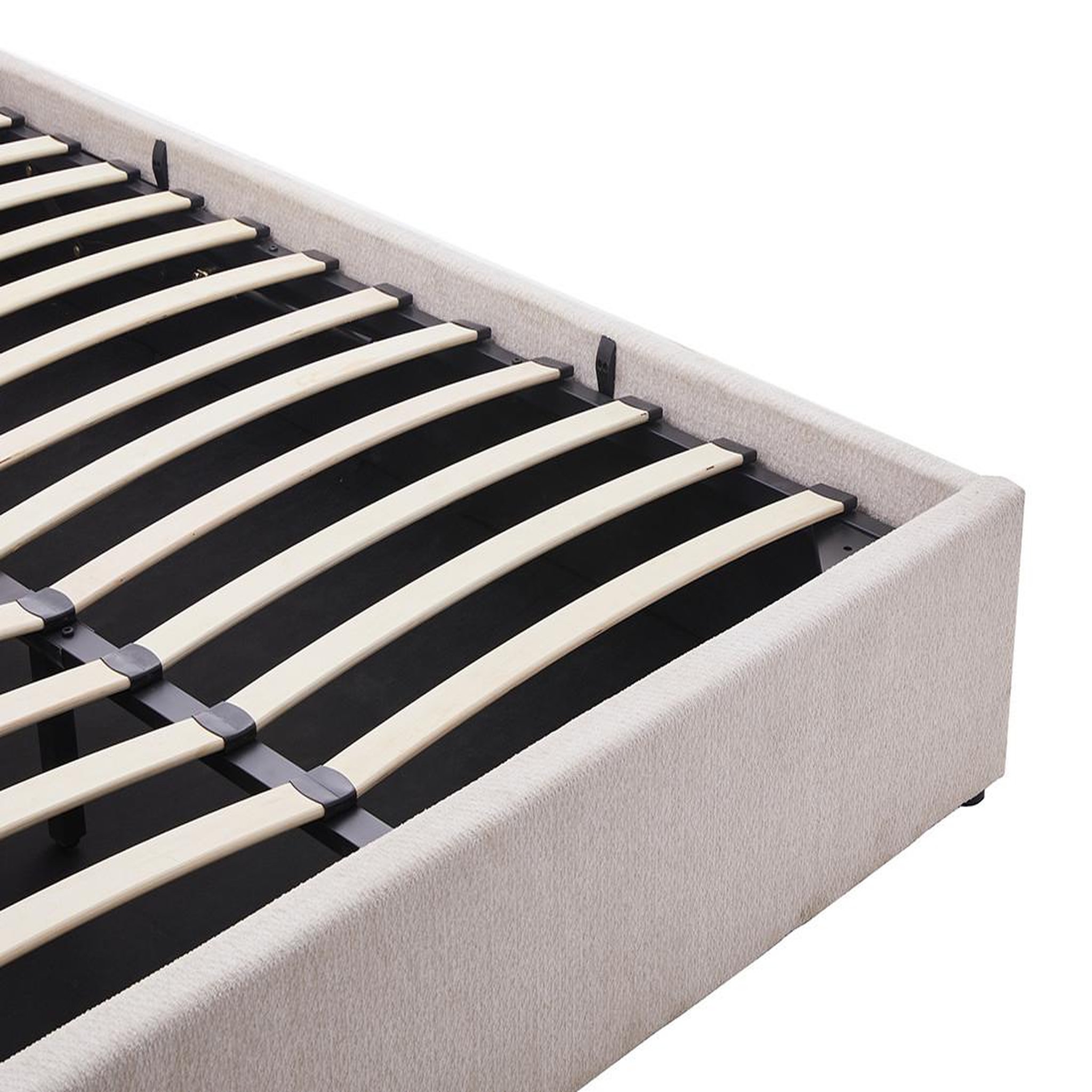 Voir la diapositive 4 : BEST MOBILIER Lucas - lit coffre - 160x200 cm - en velours texturé