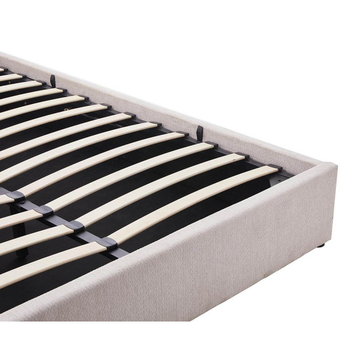 BEST MOBILIER Lucas - lit coffre - 160x200 cm - en velours texturé