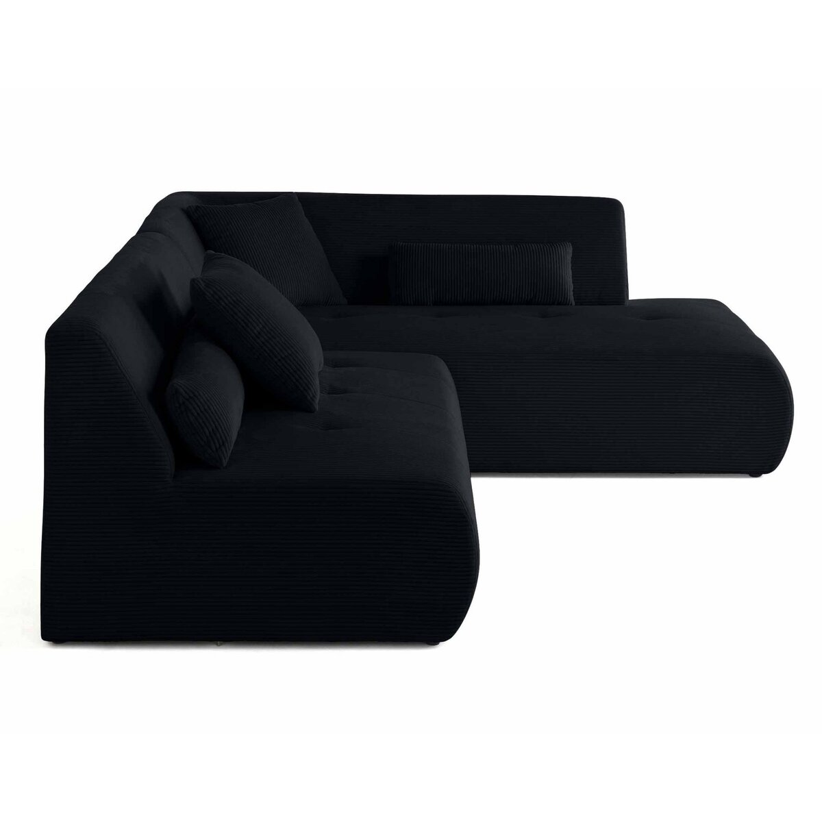 LISA DESIGN Onyx - canapé modulable d'angle droit - 5 places - en velours côtelé