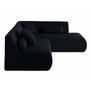 Voir la diapositive 3 : LISA DESIGN Onyx - canapé modulable d'angle droit - 5 places - en velours côtelé