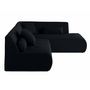 Voir la diapositive 3 : LISA DESIGN Onyx - canapé modulable d'angle droit - 5 places - en velours côtelé