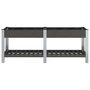 Voir la diapositive 3 : VIDAXL Lit sureleve de jardin avec etagere Gris 200x50x75 cm WPC