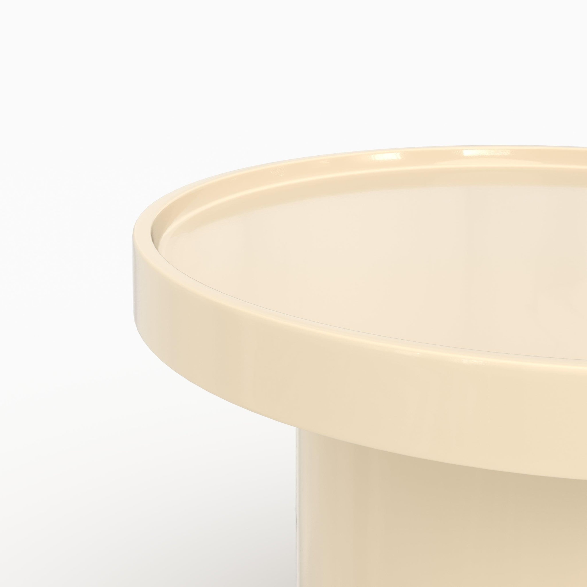 Voir la diapositive 5 : MAISON PAVANE Lot de 3 tables basses laquées blanches en mdf -nora
