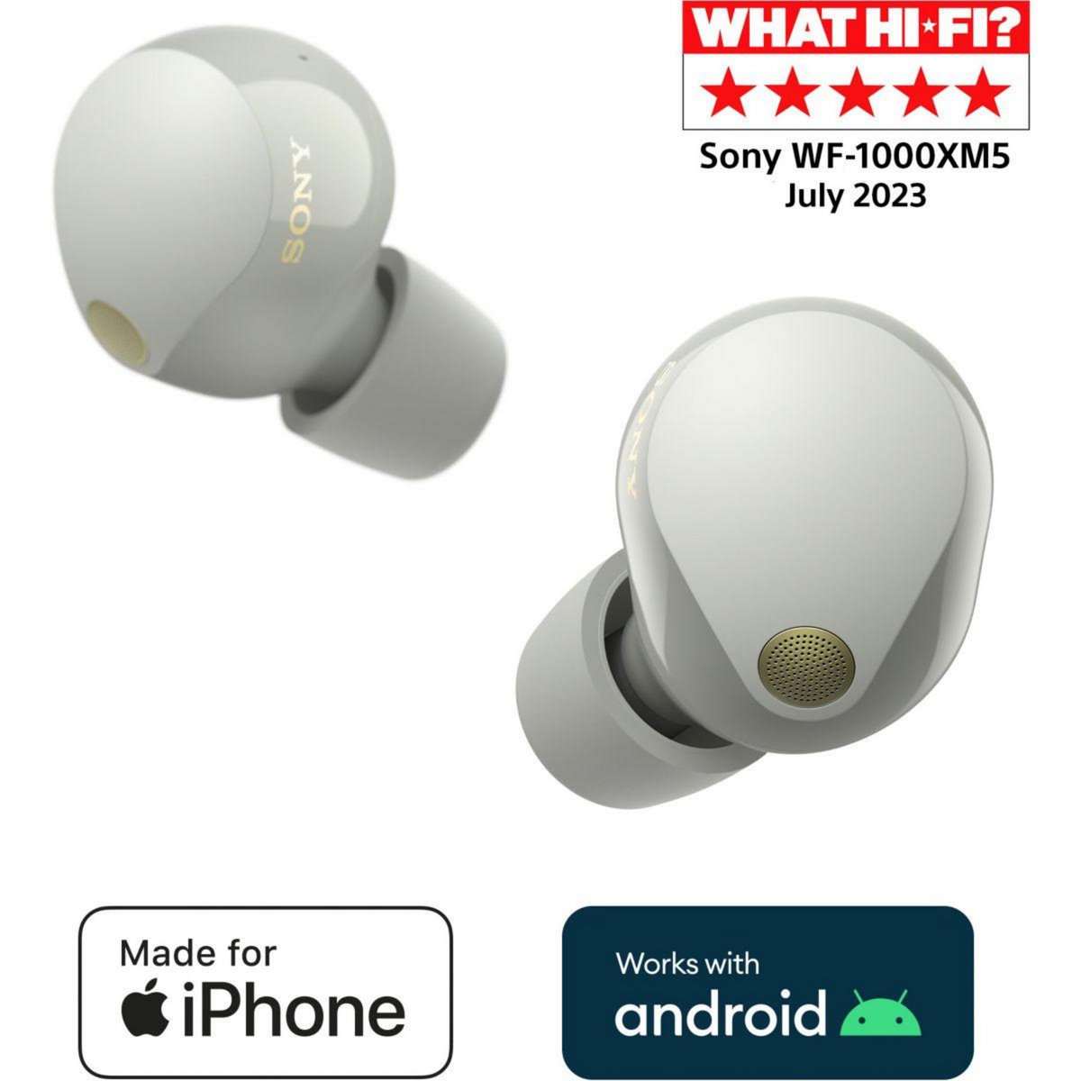 SONY Ecouteurs WF-1000XM5 Argent