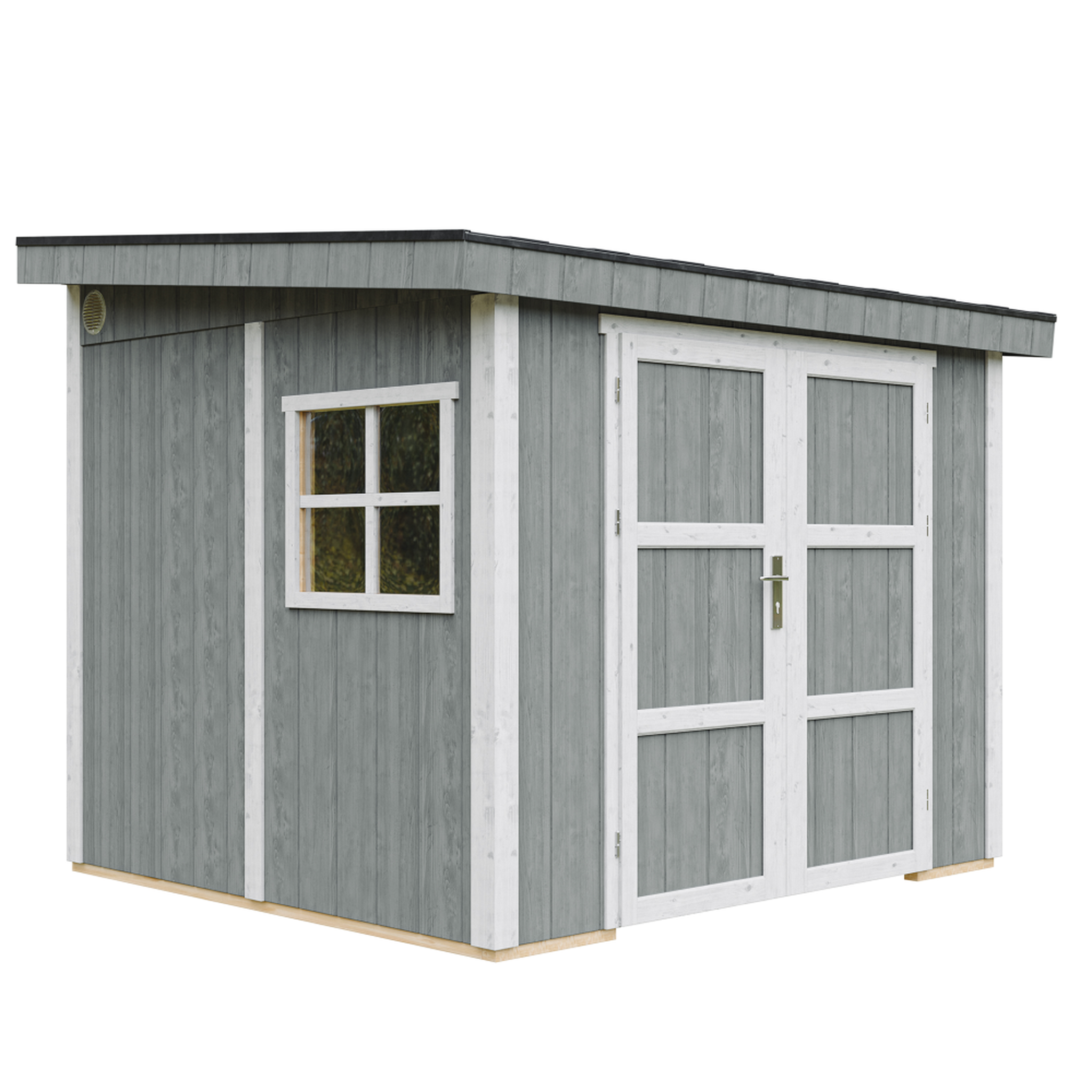 Voir la diapositive 2 : TIMBELA Abri de jardin qualité premium 5,9 m² 231x248x294 cm sans plancher et paroi latérale m938b