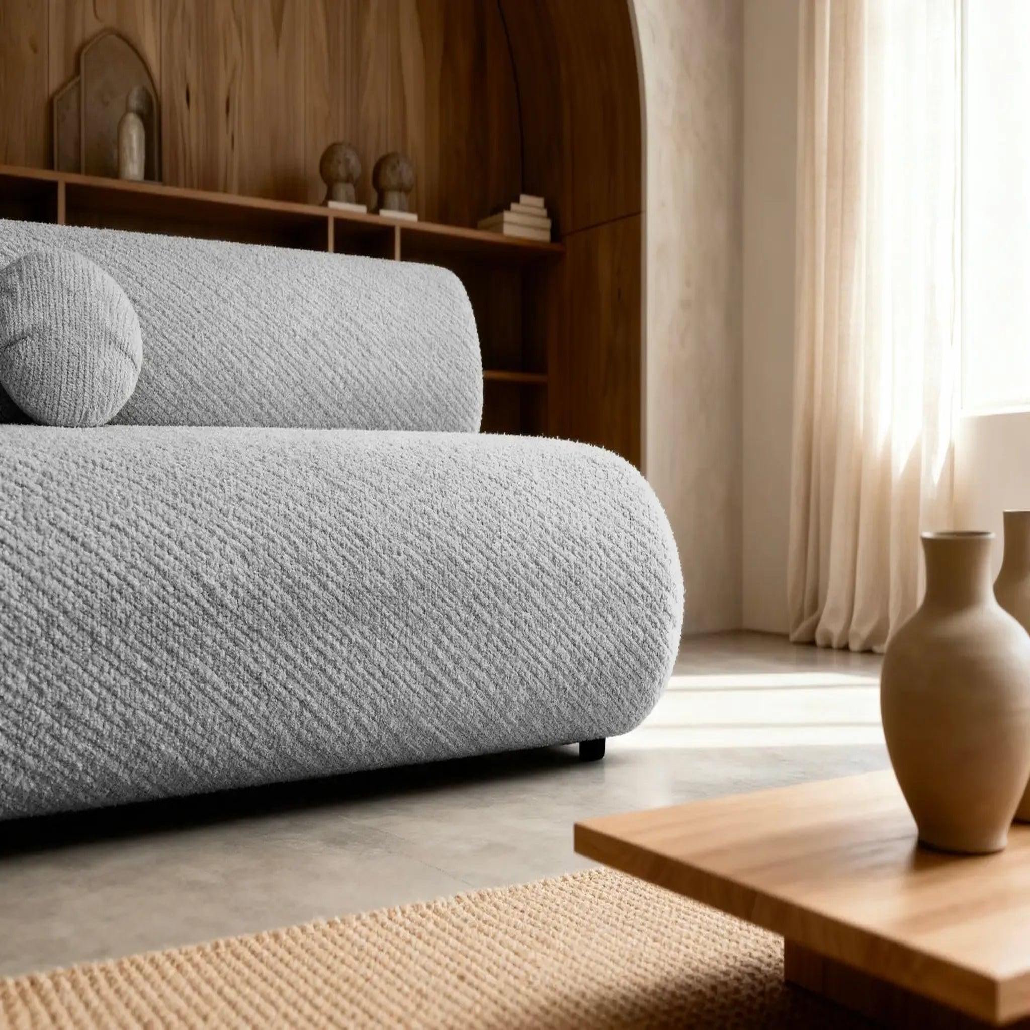 Voir la diapositive 4 : CASANOVA PARIS Levi - canapé droit convertible tissu lisse