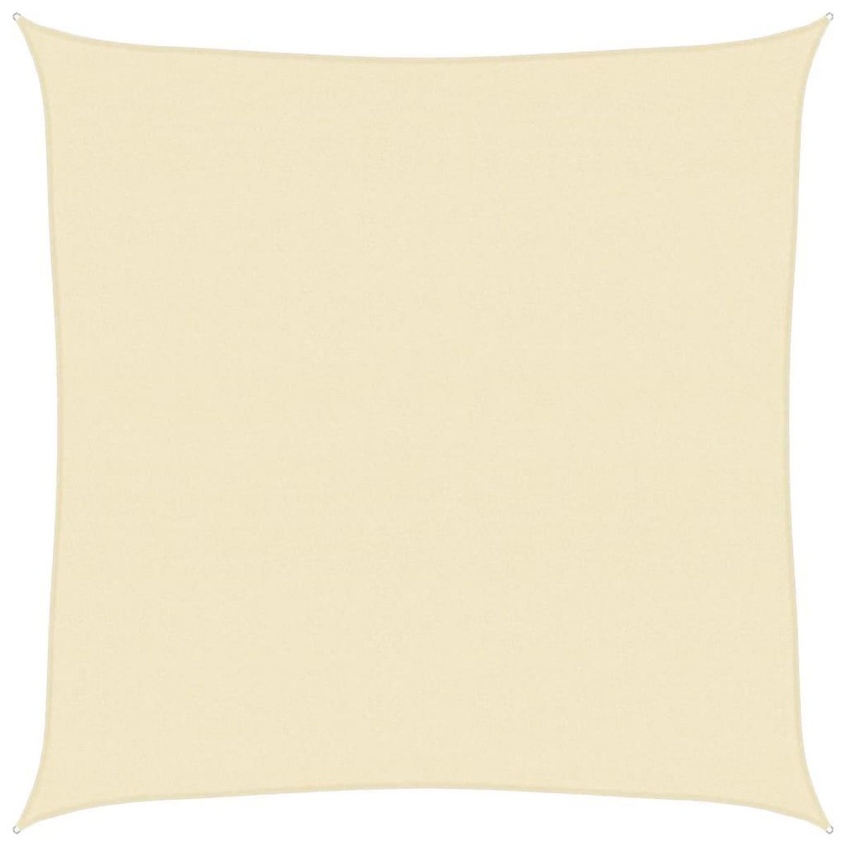 VIDAXL Voile d'ombrage 160 g/m^2 Creme 4x4 m PEHD