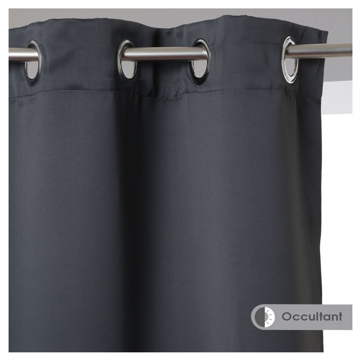 ATMOSPHERA Lot de 2 rideaux occultants unis à oeillets 
