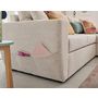 Voir la diapositive 4 : BEST MOBILIER Astoria - canapé d'angle réversible 4 places - convertible avec coffre - en tissu texturé