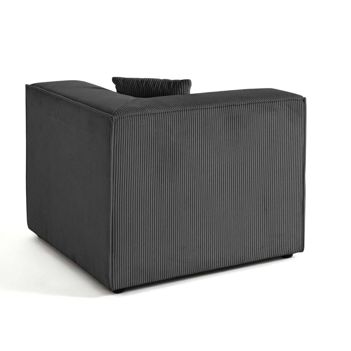 LISA DESIGN Arty - module d'assise d'angle réversible - en velours côtelé