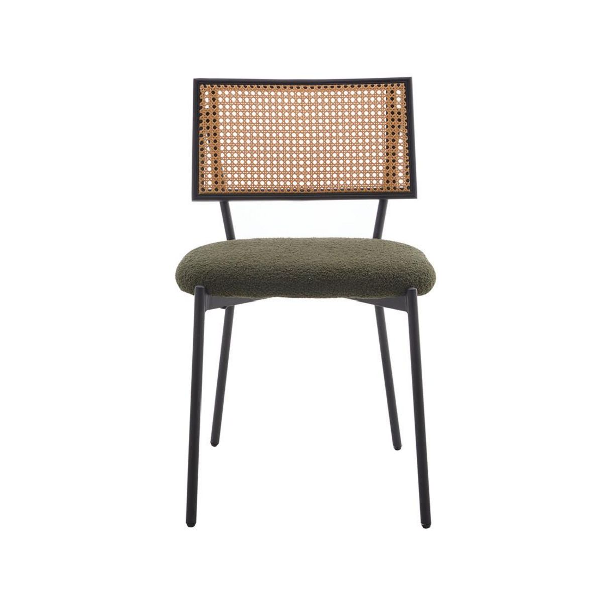 LISA DESIGN Luciano - lot de 2 chaises - en tissu bouclette