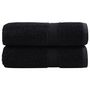 Voir la diapositive 1 : VIDAXL Serviettes de visage de qualité supérieure SOLUND 2 pcs noir