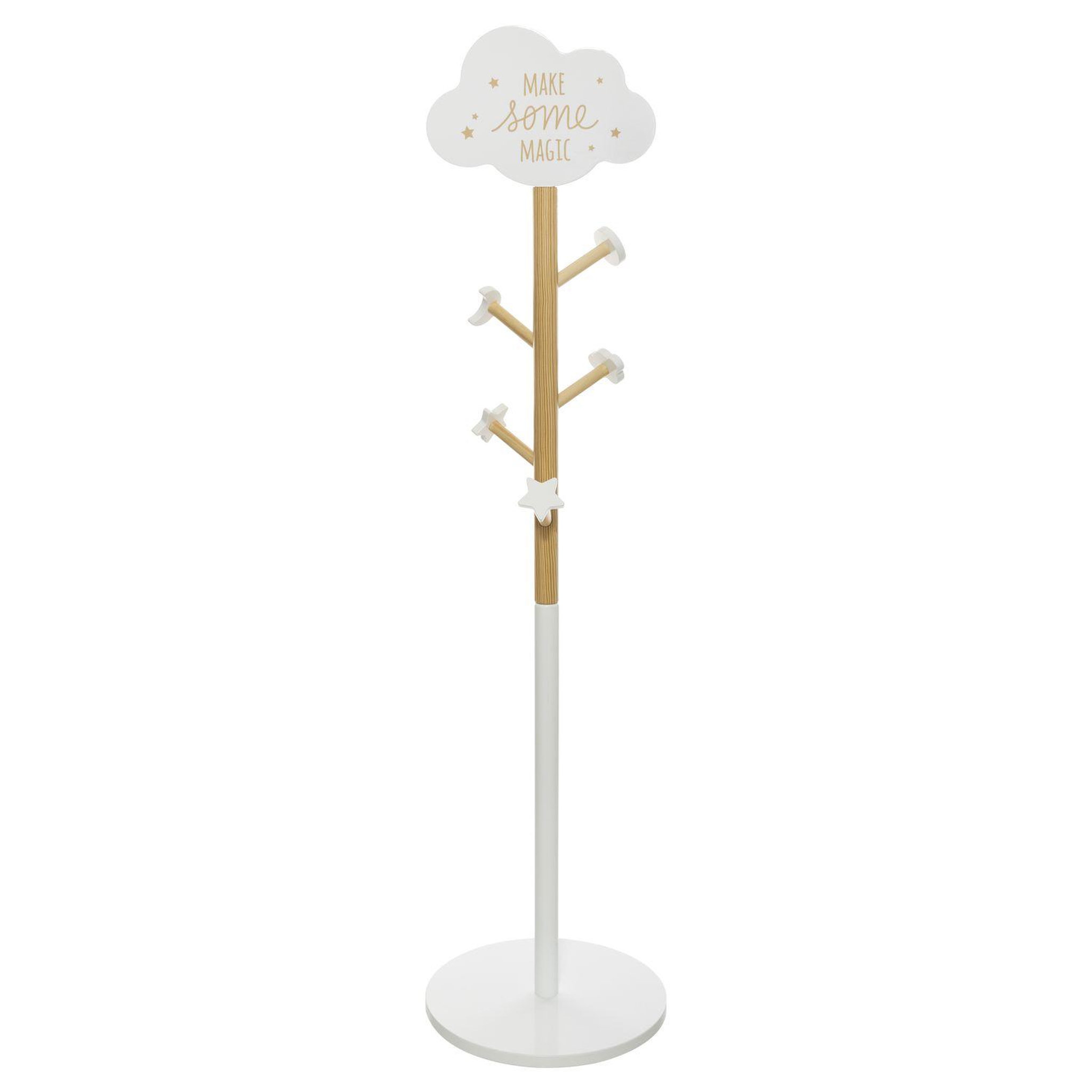 Atmosphera Kids Porte-manteau nuage pour enfant - hauteur 135,50 cm - blanc et beige