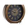 Voir la diapositive 2 : AAAAA Horloge Murale DKD Home Decor Noir Doré Verre Fer Pendule 27 x 7,5 x 57,5 cm (2 Unités)