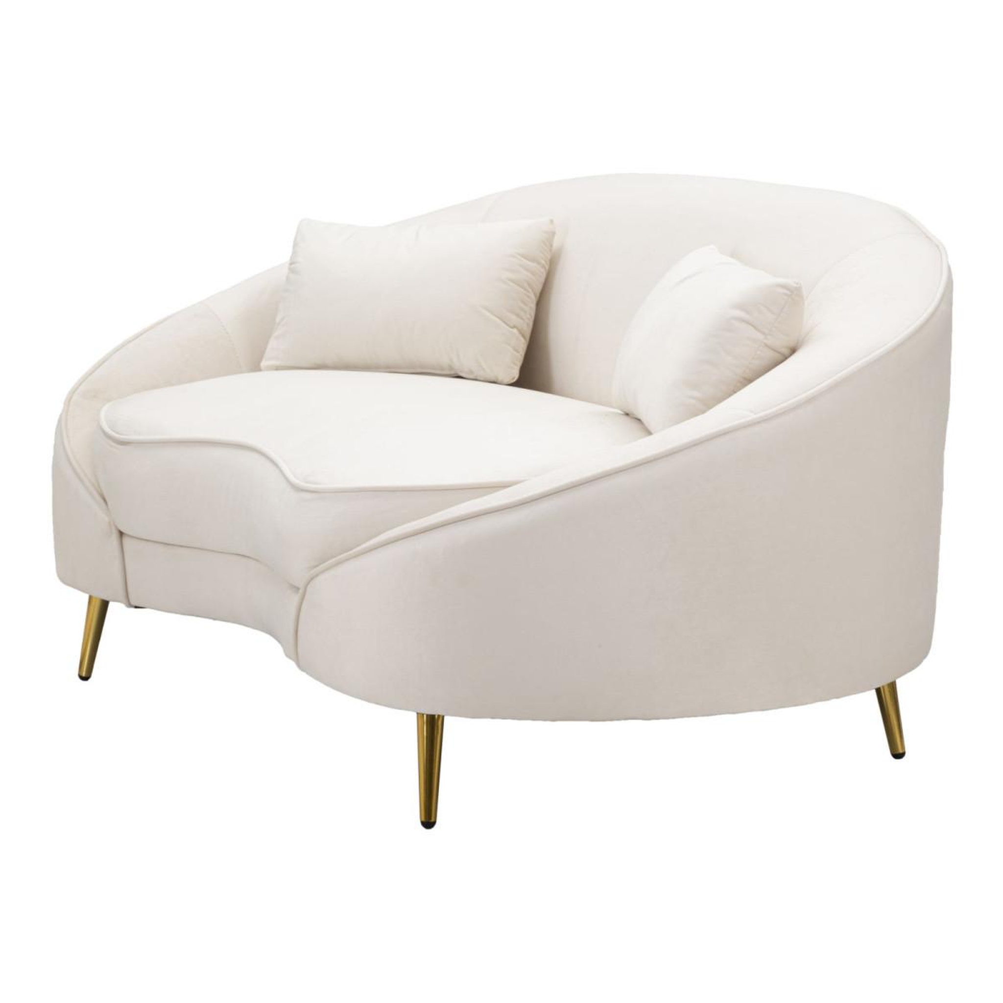 Voir la diapositive 3 : Paris Prix Canapé 2 places en tissu  oslo  148cm crème
