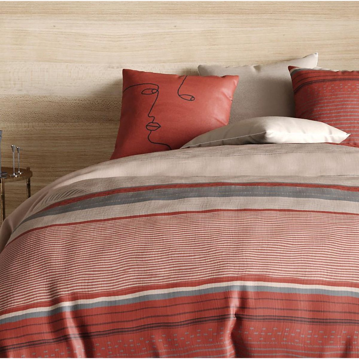 ATELIER DU COTON Parure housse de couette 100% coton 71fils hana