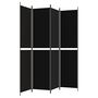 Voir la diapositive 5 : VIDAXL Cloison de separation 4 panneaux Noir 200x220 cm Tissu