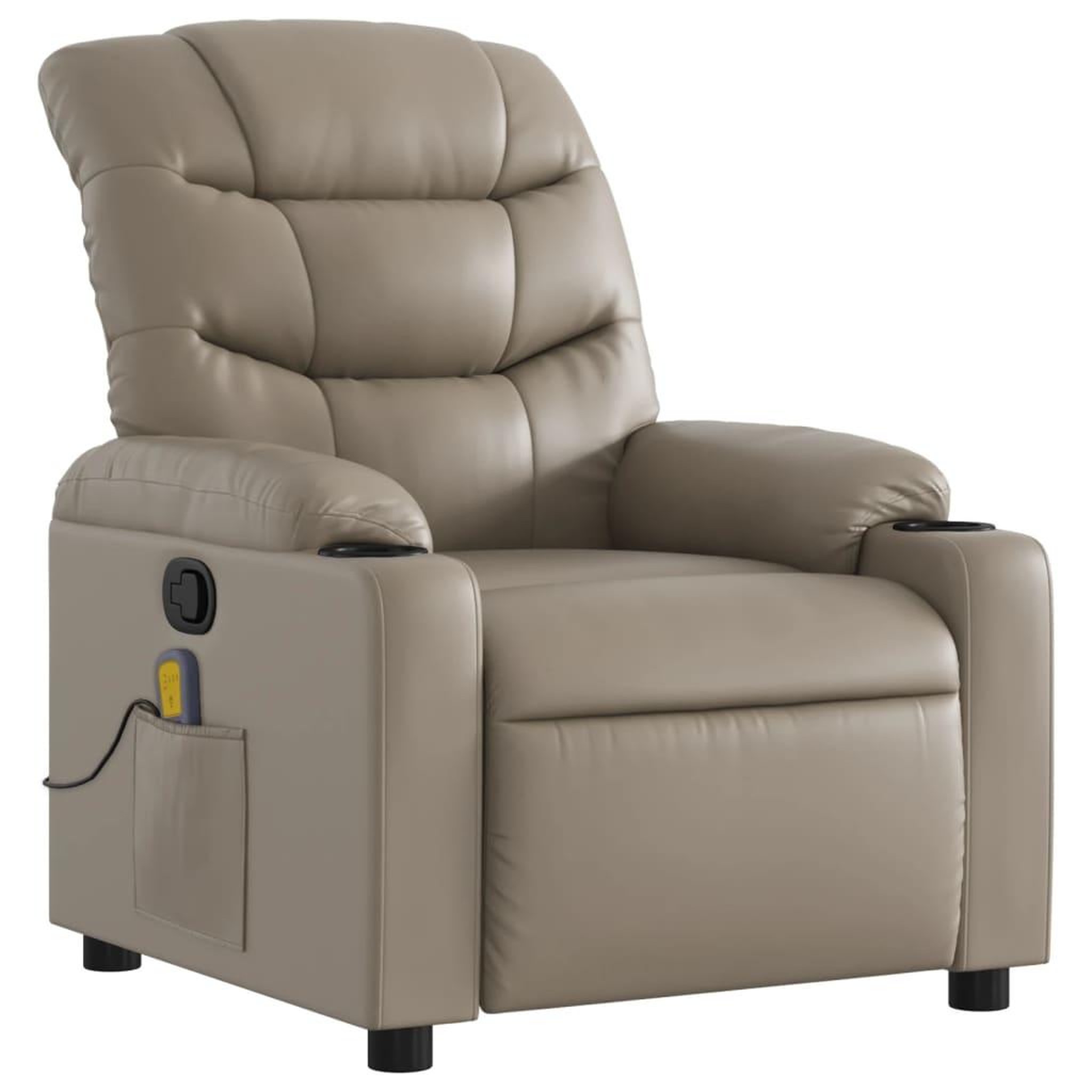 Voir la diapositive 3 : VIDAXL Fauteuil de massage inclinable Cappuccino Similicuir