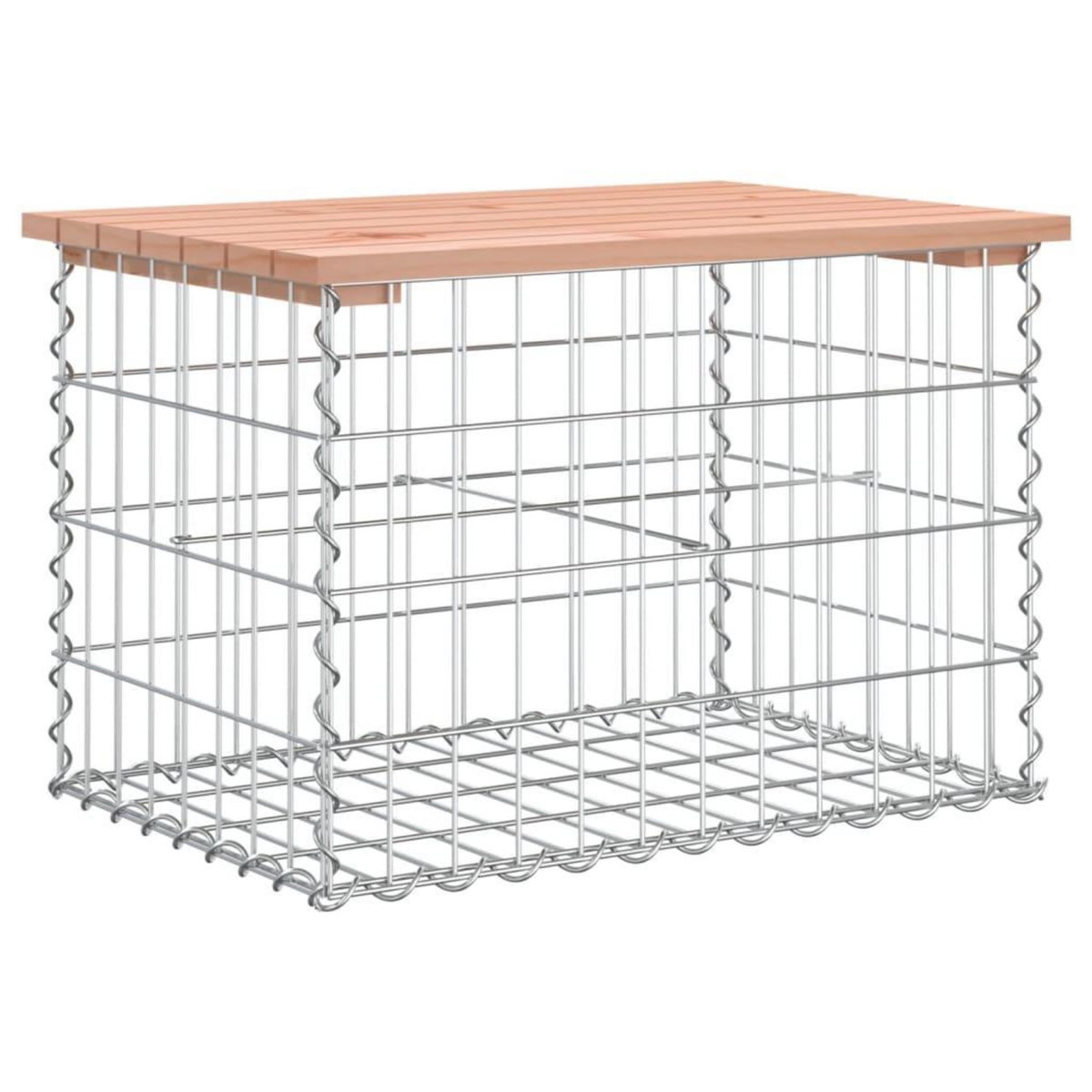 VIDAXL Banc de jardin design gabion 63x44x42 cm bois massif de douglas