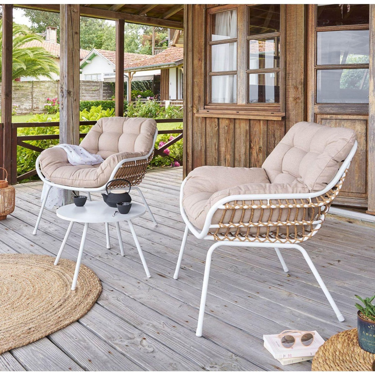 HESPERIDE Salon de jardin duo Paopao - 2 places