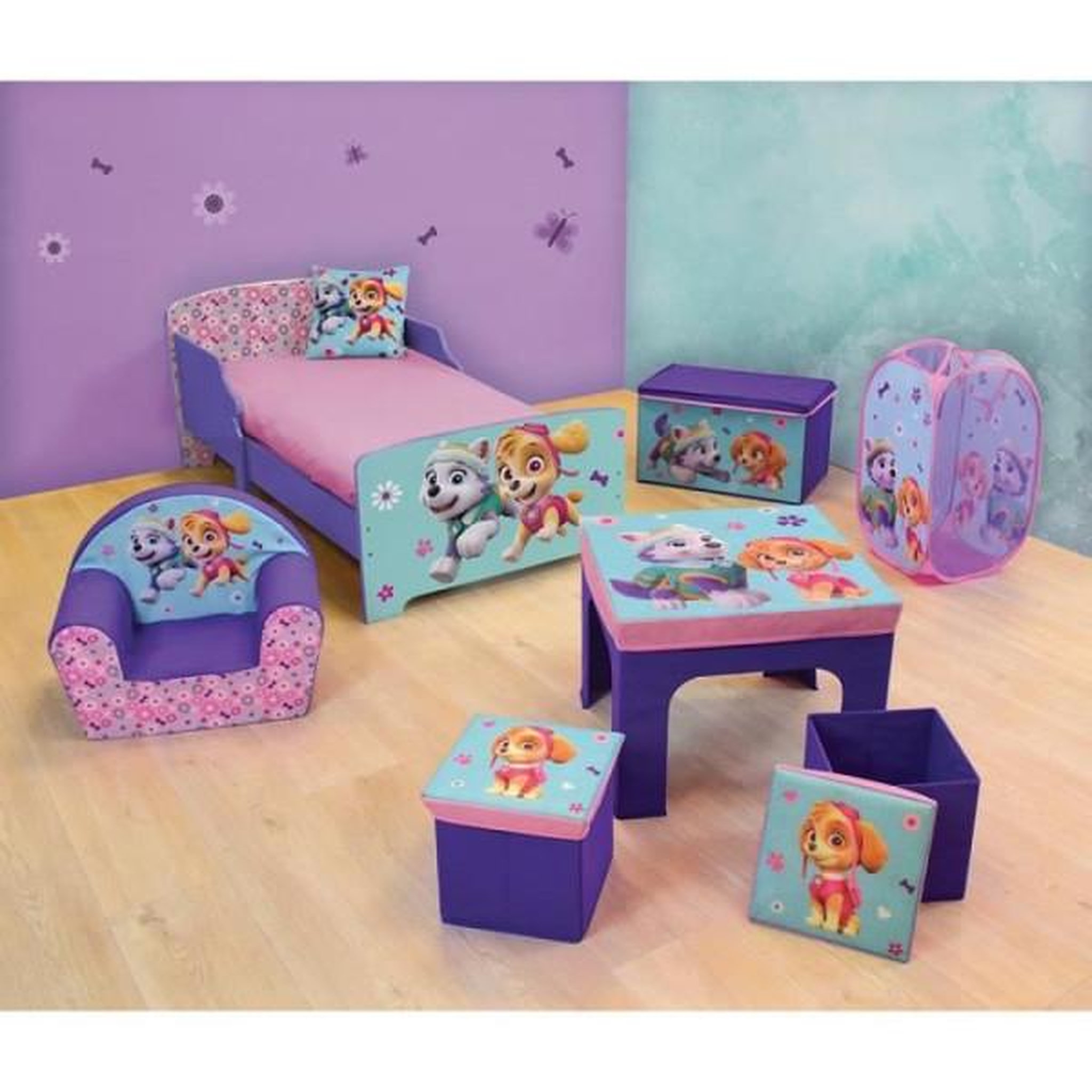 Voir la diapositive 3 : Fun House Fun House Pat Patrouille fille coffre a jouets pliable pour enfant